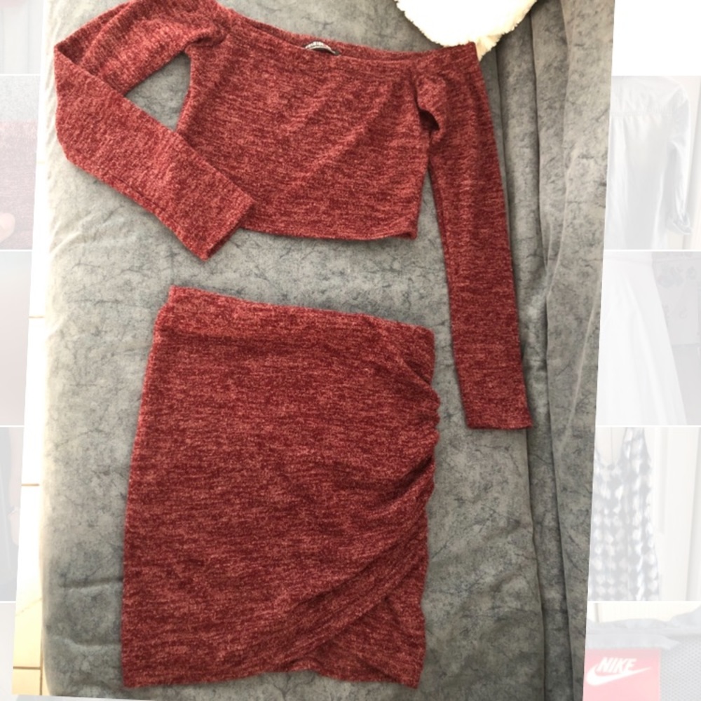 Fashion Nova two piece crop top and skirt set